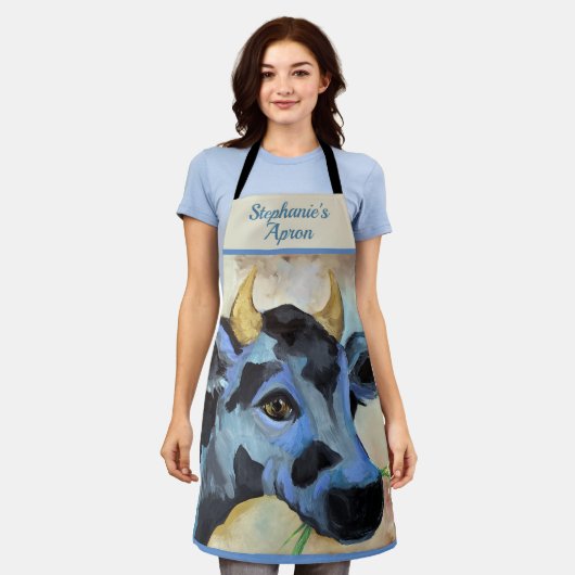 Cow Custom Schürze (Getragen)