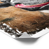 Cow Decoupage Print Poster (Ecke)