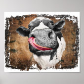 Cow Decoupage Print Poster (Vorne)