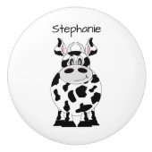 Cow Design Personalised Keramikknauf (Vorderseite)