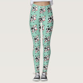 Cow Design You Choose Background Colour Leggings (Vorderseite)