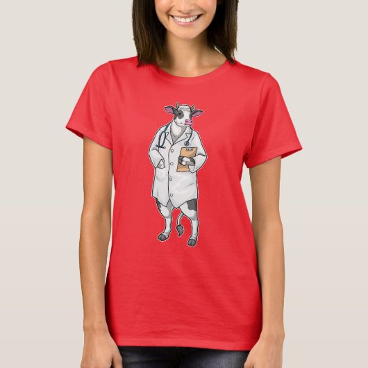 Cow Doctor Stethoscope T-Shirt (Vorderseite)