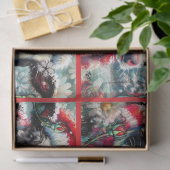 Cow Dreaming of Warmer Times Floral Decoupage Seidenpapier (Geschenk)