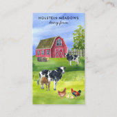 Cow Farm Holstein Dairy Bauer Zollkodex QR Code Visitenkarte (Vorderseite)