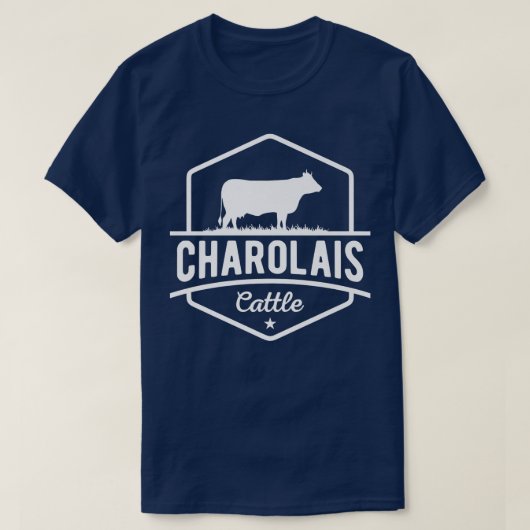 Cow Farmer Charolais Cattle T-Shirt (Design vorne)