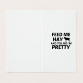 COW FÜTTRE HAY VISITENKARTEN (Außenseite Aufgefaltet)