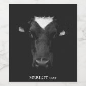 Cow Gesicht Custom Wine Labels Weinetikett (Einzelnes Label)