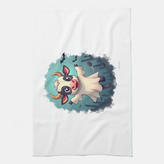 Cow Ghost Boo-levard Geschirrtuch (Vertikal)