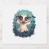 Cow Ghost Boo-levard Schaumweinetikett (Einzelnes Label)