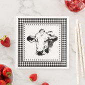 Cow Gingham Farmhouse Serviette (Beispiel)