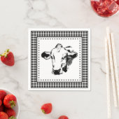 Cow Gingham Farmhouse Serviette (Beispiel)