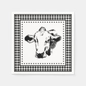 Cow Gingham Farmhouse Serviette (Vorderseite)