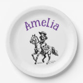 Cow Girl Pappteller (Vorderseite)