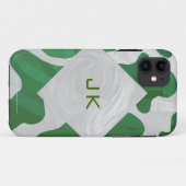 Cow Green und White Monogram Case-Mate iPhone Hülle (Rückseite (Horizontal))