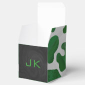Cow Green und White Monogram Geschenkschachtel (Geöffnet)