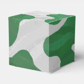 Cow Green und White Monogram Geschenkschachtel (Rückseite)