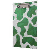 Cow Green und White Monogram Klemmbrett (Links)