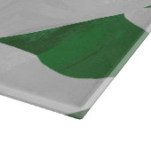 Cow Green und White Monogram Schneidebrett (Ecke)