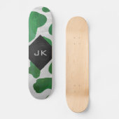 Cow Green und White Monogram Skateboard (Vorderseite)