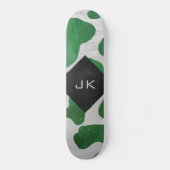 Cow Green und White Monogram Skateboard (Vorderseite)