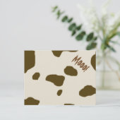 COW HAUT braune Mooo! Postkarte (Stehend Vorderseite)