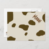 COW HAUT braune Mooo! Postkarte (Vorne/Hinten)
