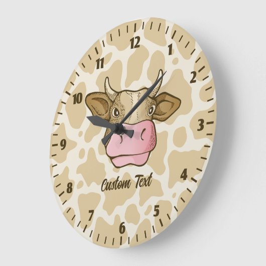 Cow Head Large Clock Große Wanduhr (Winkel)