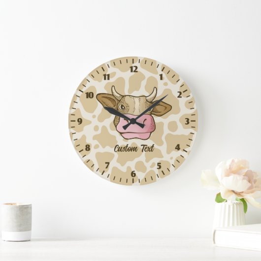 Cow Head Large Clock Große Wanduhr (Zuhause)
