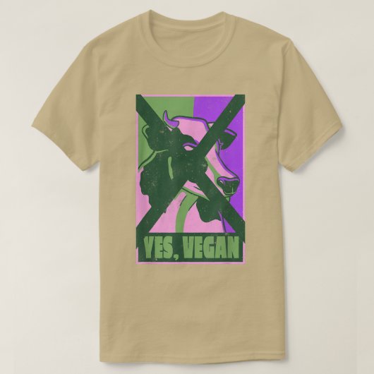 Cow Healthy Vegetable Proud Vegetarian Yes Vegan T-Shirt (Design vorne)