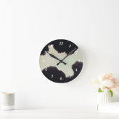 Cow Hide Runde Wanduhr (Zuhause)