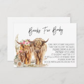 Cow Highland Baby Shower Couples Book for Baby Einladung (Vorne/Hinten)