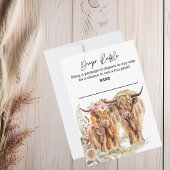 Cow Highland Baby Shower Couples Diaper Raffle Einladung