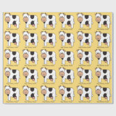 Cow Illustration, benutzerdefiniertes Textumhüllun Geschenkpapier (Flach)