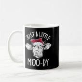 Cow Just A Little Moo-dy Funny Cow Lover  Kaffeetasse (Links)