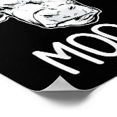 Cow Just A Little Moo-dy Funny Cow Lover Poster (Ecke)