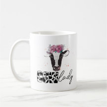 Cow Lady Coffee Tasse - Niedliches Lebensgeschenk 