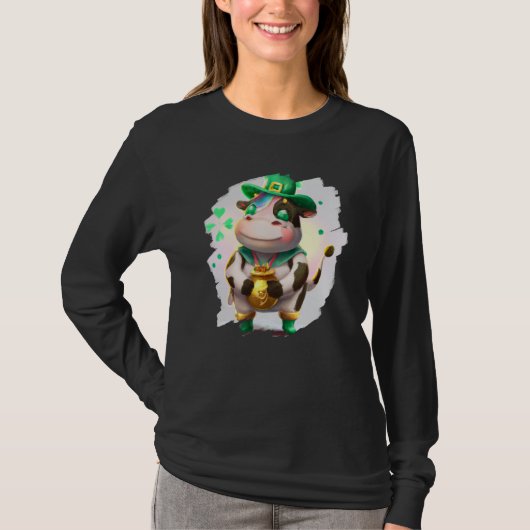 Cow Leprechaun Cows St Patricks Day  3 T-Shirt (Vorderseite)