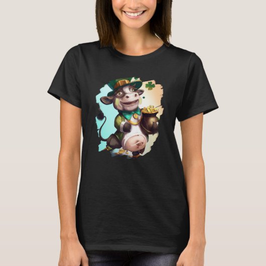Cow Leprechaun Cows St Patricks Day T-Shirt (Vorderseite)