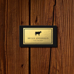 Cow-Logo - Imitate Gold Foil-Visitenkarte Visitenkarte