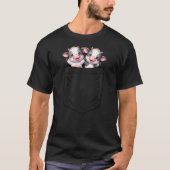 Cow Lovers Cute Funny Cow In Pocket T-Shirt (Vorderseite)
