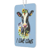 Cow Lovers I Love Cows Holstein Sunflowers Autolufterfrischer (Links)
