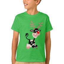 Cow Masquera als Rentier Children T - Shirt