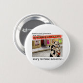 Cow Matinee Beängstigend Moovie Funny T-Shirts & G Button (Vorne & Hinten)
