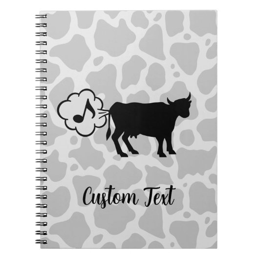 Cow Methan Icon Notebook Notizblock (Vorderseite)