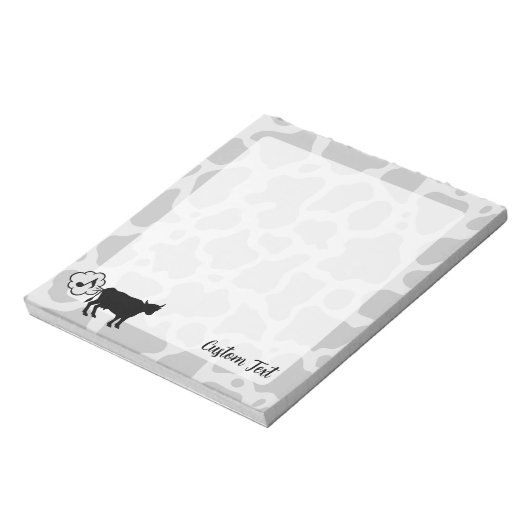 Cow Methan Icon Notepad Notizblock (Rotiert)