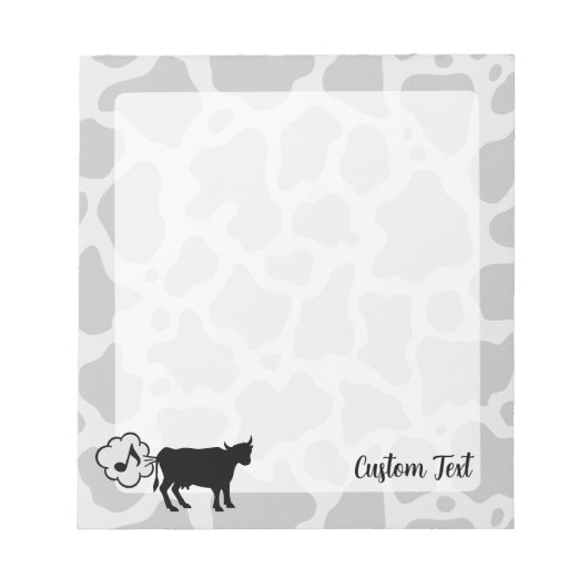 Cow Methan Icon Notepad Notizblock (Vorderseite)