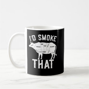 Cow Mooey Mens Ich rauche, dass Metzger GRILLEN Gr Kaffeetasse