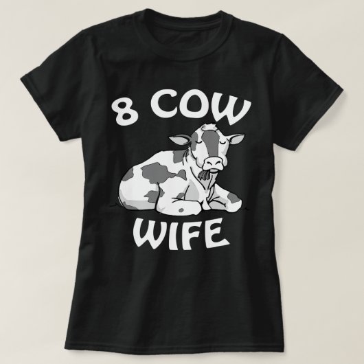 Cow Mooey Mormon LDS Funny 8 Cow Wife Men Women T  T-Shirt (Design vorne)