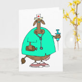 Cow Nurse Grußkarten Karte (Gelbe Blume)