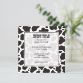 Cow pattern background Square Einladung (Stehend Vorderseite)
